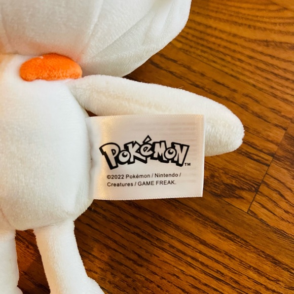POKÉMON 2022 Nintendo/Creatures/Game Freak Scorbunny white bunny Plush - Picture 2 of 3